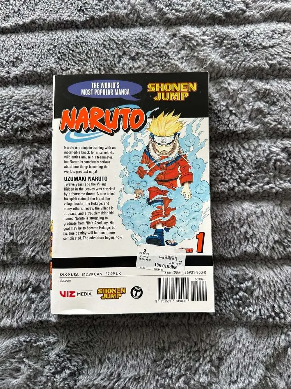 Naruto Vol 1 Manga Paperback English Edition VIZ Media Shonen Jump